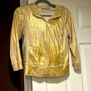 Charles Nolan New York Zip Up Gold Hoodie